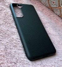 For Samsung Galaxy S21 FE 5G Carbon Fiber Texture Hard Case Cover PU leather - £12.74 GBP