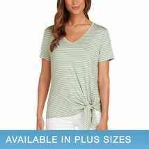 Matty M Womens Side Tie Tee color Light Olive Size S - £16.58 GBP