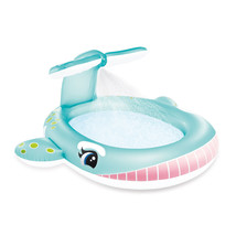 Intex 57440EP 79&quot; x 77&quot; x 36&quot; Inflatable Whale Spray Kiddie Pool for Kid... - £45.42 GBP