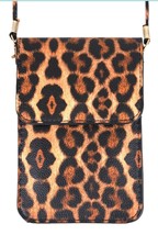 Touch Screen Cell Phone Purse Leopard Print Trendy Bag Shoulder Strap Wa... - £7.49 GBP