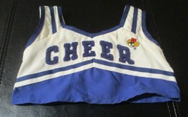 Build A Bear Workshop Blue &amp; White Cheerleading Top Only - $5.93