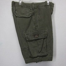 ABERCROMBIE &amp; FITCH VINTAGE FATIGUES (W30 TAG) 32&quot; GREEN CARGO SHORTS BU... - £75.90 GBP