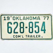 1977 United States Oklahoma Commercial Trailer License Plate 628-854 - $18.80