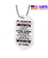 Dog Tag Birthday Gift for Grandson from Grandma Always Remember I Love Y... - £27.53 GBP+