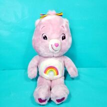 Care Bears Pink Cheer Bear Rainbow Bow Tie Plush Stuffed Animal Plastic ... - €15,88 EUR