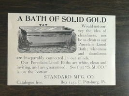 Vintage 1895 Bath of Solid Gold Porcelain-Lined Standard Mfg Co Original... - £5.22 GBP