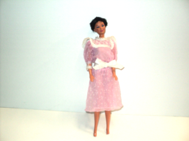 Barbie with Black Punk Haircut in Heart Family Mom Dress - Defects 1966 Vintage - £9.74 GBP
