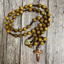 Catholic Rosary made of wood Rosary for Her, Wood Bead rosary, Pardon Crucifix - £19.67 GBP