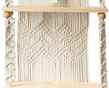 Us Brand Livalaya Macrame Wall Hanging 3-Tier Floating Wall Shelves For ... - £39.89 GBP
