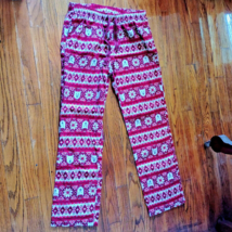 Old Navy Lounge Pajama Pants Red Bear Isle Women Size Medium Pockets - $12.87