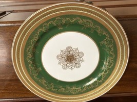 Antique Wm GUERIN LIMOGES 9.75” Plates  Green Gold Encrusted 1800’s Set 4 - $880.99 CAD