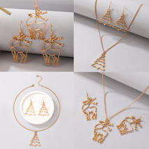 Golden Christmas Hollow Jewellery Set - £13.13 GBP