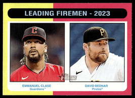 2024 Topps Heritage Leading Firemen Emmanuel Clase David Bednar Guardians - $2.97