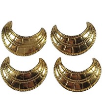 Gold tone Cresent Moon Charm Lot 4 Matching Necklace Bracelet Crafts Cra... - £3.97 GBP