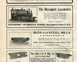 Davenport Locomotive Power Plant Rail Road Trucks &amp; Cars 1909 Magazine Ad  - £17.40 GBP