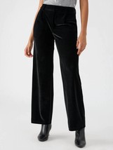 Sanctuary faye semi high rise velvet trouser pant in Black - £64.73 GBP