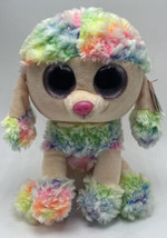 Ty Beanie Boos Rainbow The Poodle 2017 Glitter Eyes 9” - $16.19