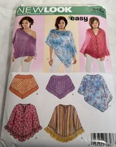 PONCHO Pullover Draped Tops Jacket New Look 6488 Pattern XS-XL UNCT - $5.93
