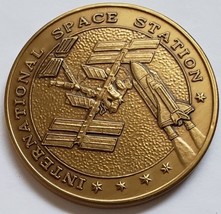 International Space Station Space Flight Awareness Coin 1-1/2&quot;, New Old Stock - £18.34 GBP