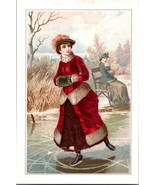 1870&#39;s Woman Ice Skating Tenney&#39;s Magic Glycerine Soap L2 - $24.70