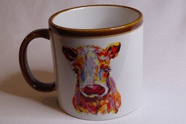  Farmhouse Style Cow Coffee Mug Large 20 Ounce Ceramic Tea Cup  Colorful... - £8.15 GBP