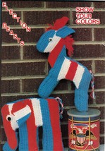 Patriotic Vote Republican Democrat American Flag Election Knit Crochet P... - $11.99