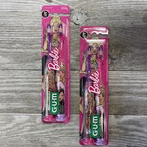 GUM Barbie Manual Toothbrush Ultra Soft Toothbrush Suction Cup - pack of... - $199.90 MXN