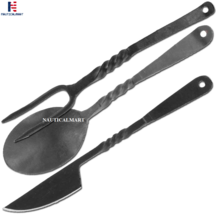 Forged Blacksmith Medieval Dining Hall Eating Utensils Viking Feastware - £22.70 GBP