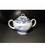 Antique Vintage Royal Doulton Porcelain Flow Blue Sugar Bowl &quot;MADRAS&quot; - £97.56 GBP