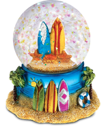 Snow Globe Cool Summer Surf Boards with Sparkling Glitter for Home Decor... - $24.30