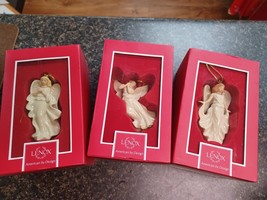 Lenox Heavenly Angels Porcelain Set of 3 Ornaments  In Box - $34.64