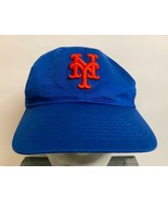 NY New York Mets Hat Cap Youth Size Blue / Orange Lettering MLB Pre-Owned - £10.11 GBP