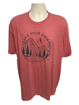 Make Your Own Path Adult Red 2XL TShirt - £14.53 GBP