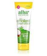 2x Alba Botanica Very Emollient Cream Shave, Coconut Lime, 8 Oz - $22.21 CAD