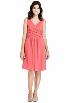 Lands End Women&#39;s Sleeveless Fit and Flare Dress Light Watermelon Sorbet... - £32.04 GBP