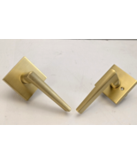 Passage Lever Satin Brass Modern Door Handle Levers Knobs Entry Passage/... - $23.66