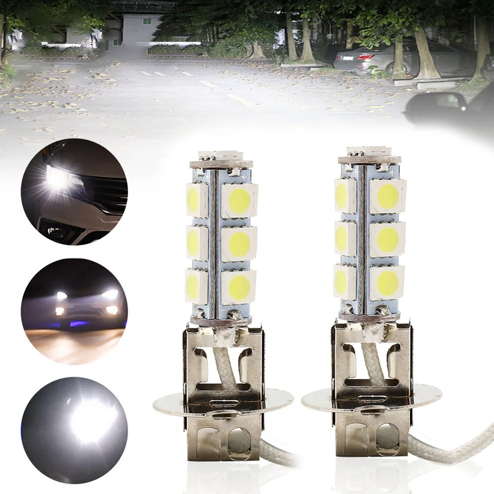 2pcs H3 LED 12V Car Light Fog Light DRL Driving Lamp Flashlight Torches Replac - £9.91 GBP