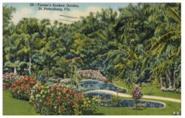 Turners Sunken Garden St Petersburg Florida Postcard Posted 1947 - £6.61 GBP