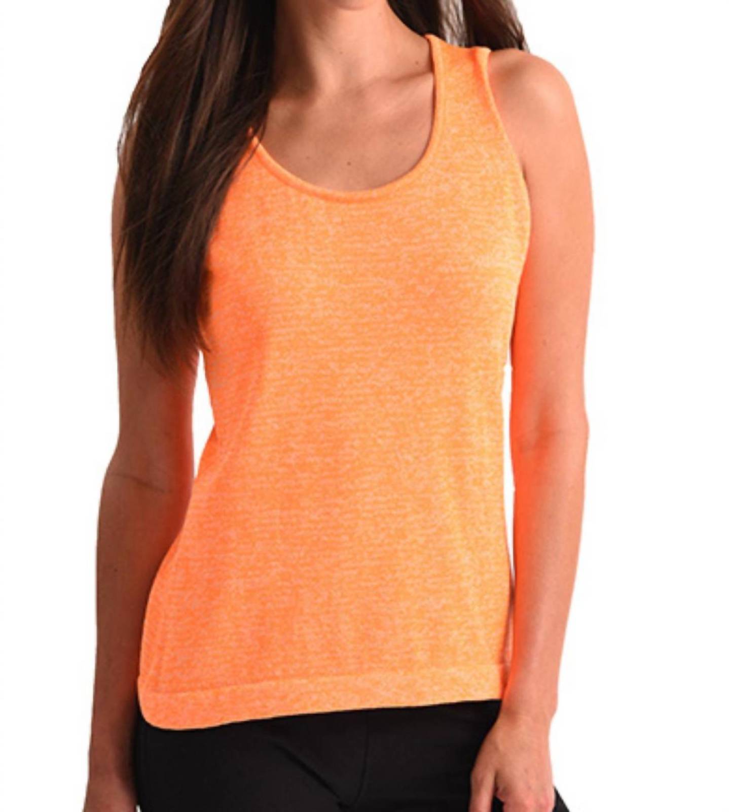 Angel heathered bra-friendly tank top in Orange