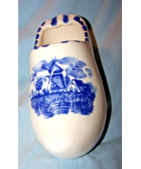 Vintage Blue &amp; White Delft Ceramic Dutch Shoe Wall Pocket/Planter-7 inch... - $271.44 MXN