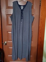 Catherines Womens Blue White Stripe Casual Sleeveless Dress Plus SZ 4X[3... - $29.70