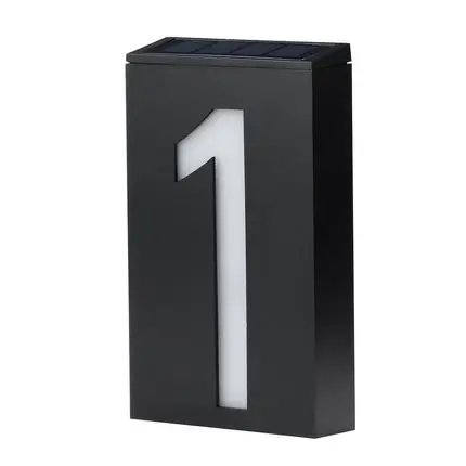 Solar Lights Black House Number LED Exterior Fence Lamps Apply To Villa Hotel Wa - £60.49 GBP