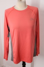 LL Bean M Orange Long Sleeve UPF 50 Tech Active Shirt Top 509143 - £20.16 GBP
