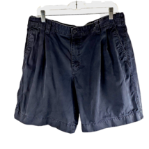 Eddie Bauer Mens Shorts Size 36 Blue 100% Cotton Pleated Chino - £15.85 GBP