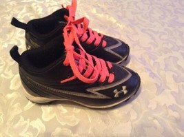 Under Armour football cleats Size 12 shoes black boys - £19.95 GBP