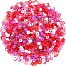 1200 Valentine&#39;s Pony Beads Acrylic Assorted Colors BULK Lot Wholesale Set - $25.73