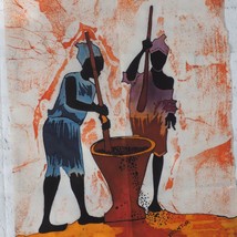 African Fabric Painting Folk Art Vincent Mutema Artist - £108.91 GBP