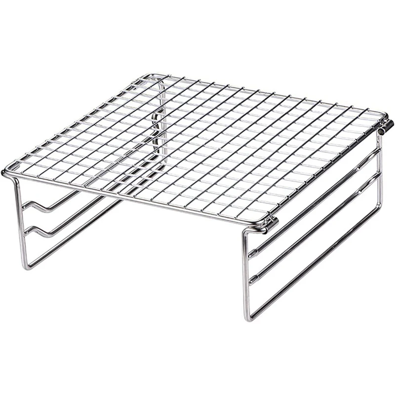 Stainless Steel Folding Grill Mini Outdoor Grill Grid Stainless Steel For Picnic - £18.85 GBP