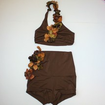 Balera Dancewear Brown Shorts Halter Top Custom Forest Nature Set MC CL ... - £39.39 GBP