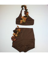 Balera Dancewear Brown Shorts Halter Top Custom Forest Nature Set MC CL ... - £39.30 GBP